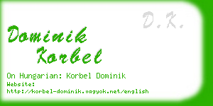 dominik korbel business card